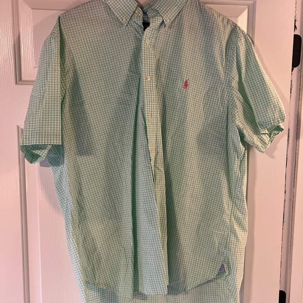 Polo by Ralph Lauren Mint Checkered Men's Shirt